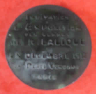 Rene Lalique Plaquette Invitation A L'Exposition Des Verres