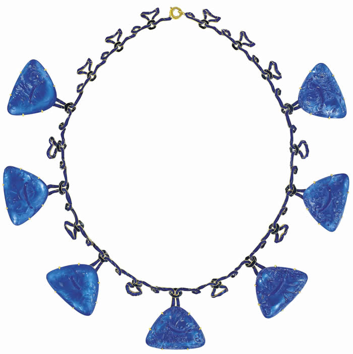 Rene Lalique Knotted Chain Necklace