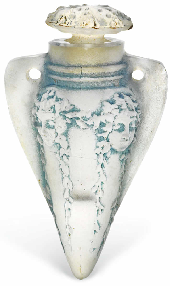 Rene Lalique Laurence Quatre Masques Pendant Perfume Bottle