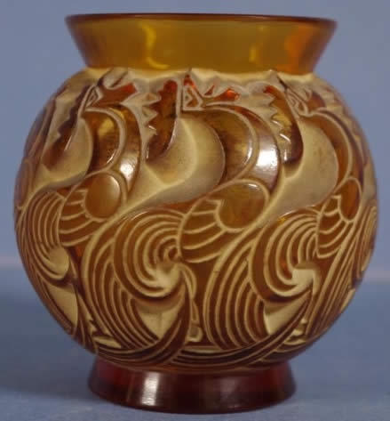 Rene Lalique Vase Le Mans