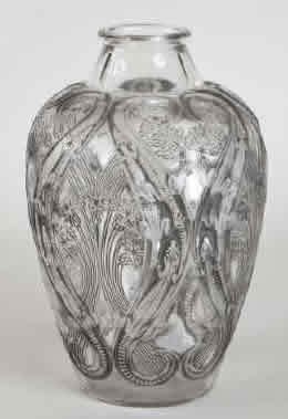 Rene Lalique Vase Lezards Et Bluets