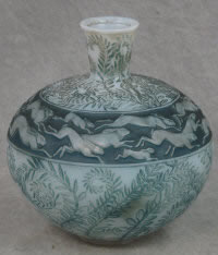 Rene Lalique Vase Lievres