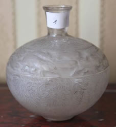 Rene Lalique Vase Lievres