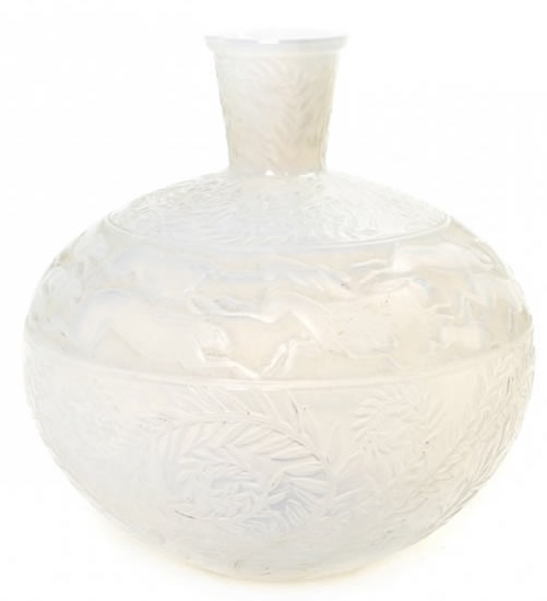 Rene Lalique Vase Lievres