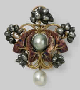 Rene Lalique Liseron Brooch