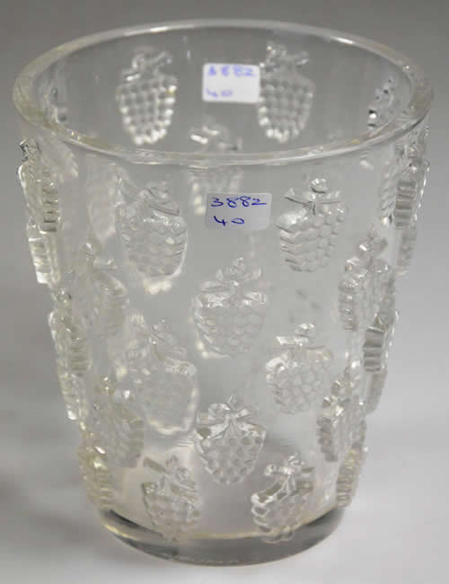 Rene Lalique Vase Malaga