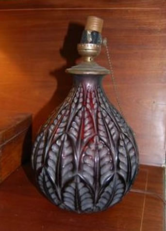 Rene Lalique Malesherbes Vase Lamp