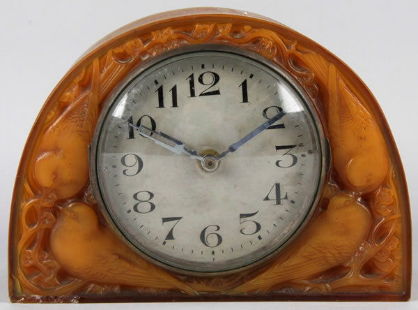 Rene Lalique Clock Moineaux