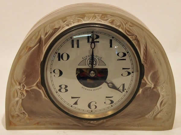 Rene Lalique Clock Moineaux