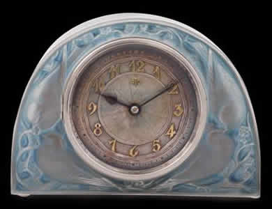 Rene Lalique Clock Moineaux