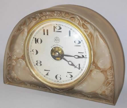 Rene Lalique Clock Moineaux