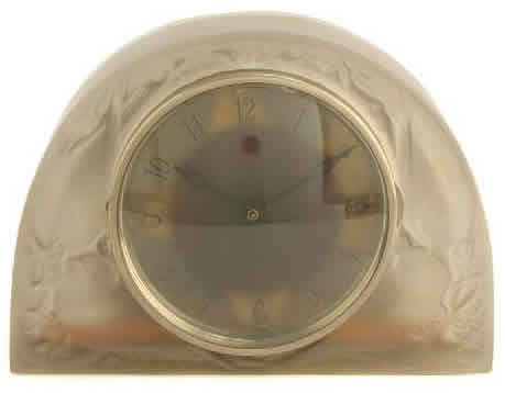 Rene Lalique Desk Clock Moineaux