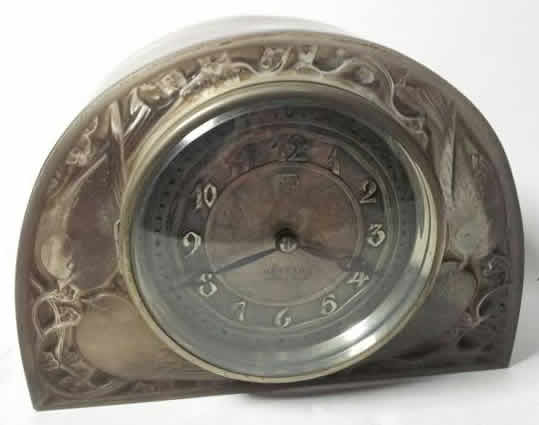 Rene Lalique Clock Moineaux