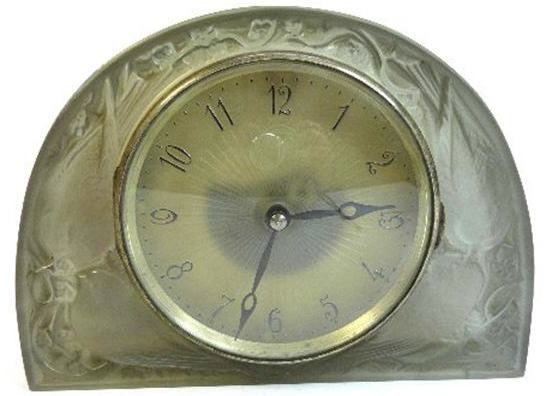 Rene Lalique Clock Moineaux