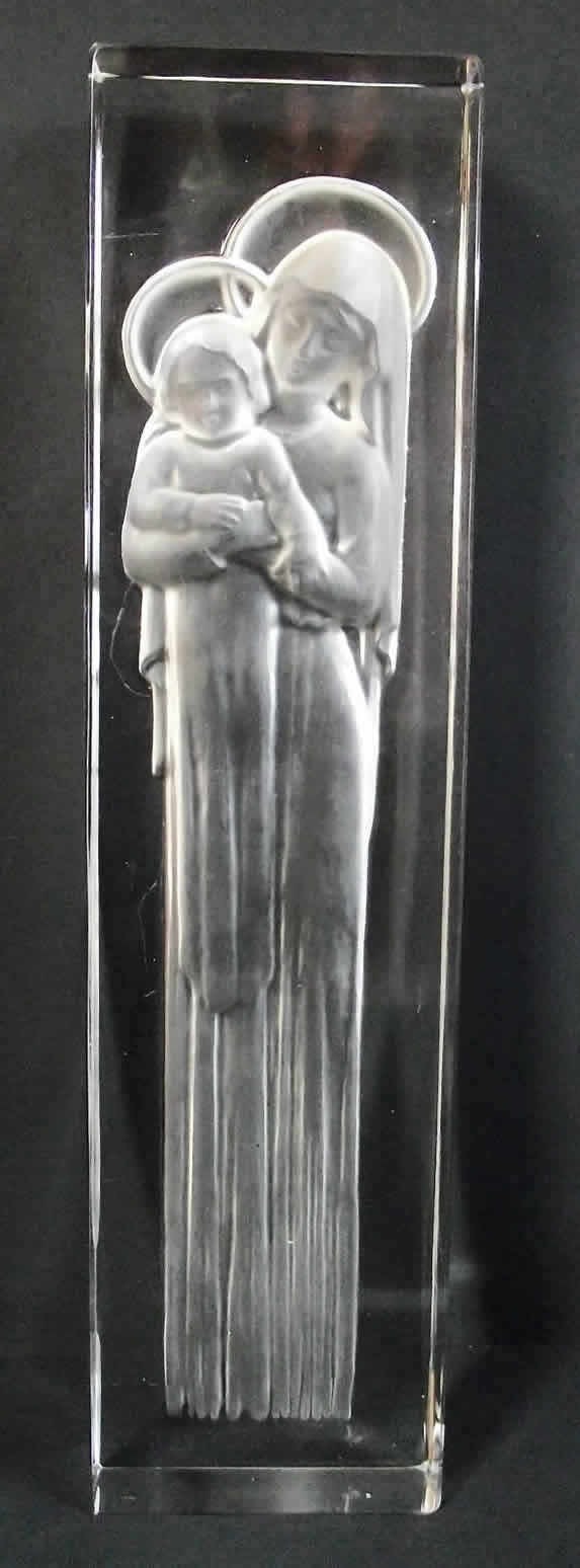 Rene Lalique Statue Mother And Child