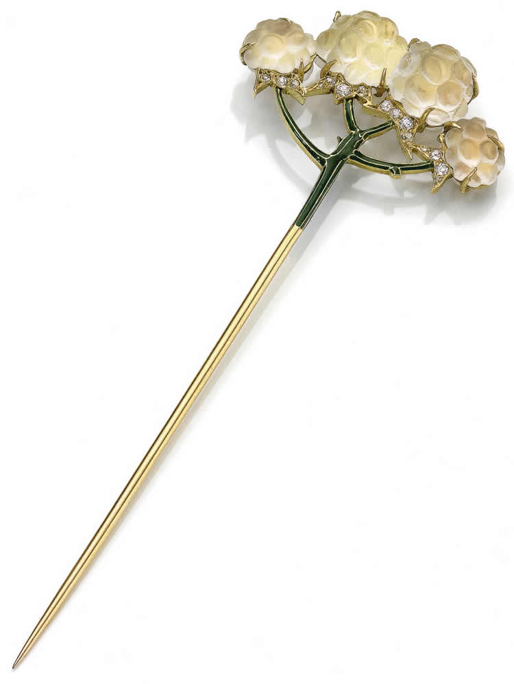 Rene Lalique Hatpin Mures