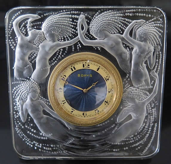 Rene Lalique Clock Naiades