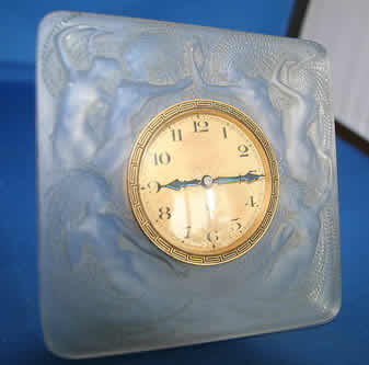 Rene Lalique Table Clock Naiades