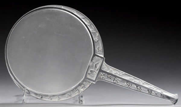 Rene Lalique Hand Mirror Narcisse Couche