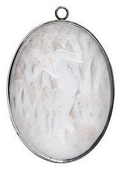 Rene Lalique Mirrored Pendant Narcisse Debout