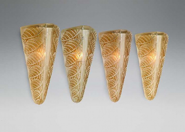 Rene Lalique Noisetier Sconce