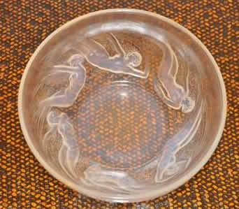 Rene Lalique Opalescent Bowl Ondines