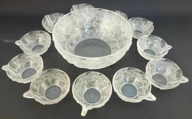 Rene Lalique Ice Cream Service Ormeaux