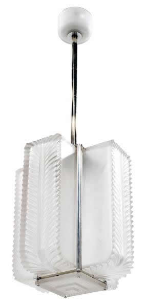Rene Lalique Palmes Chandelier