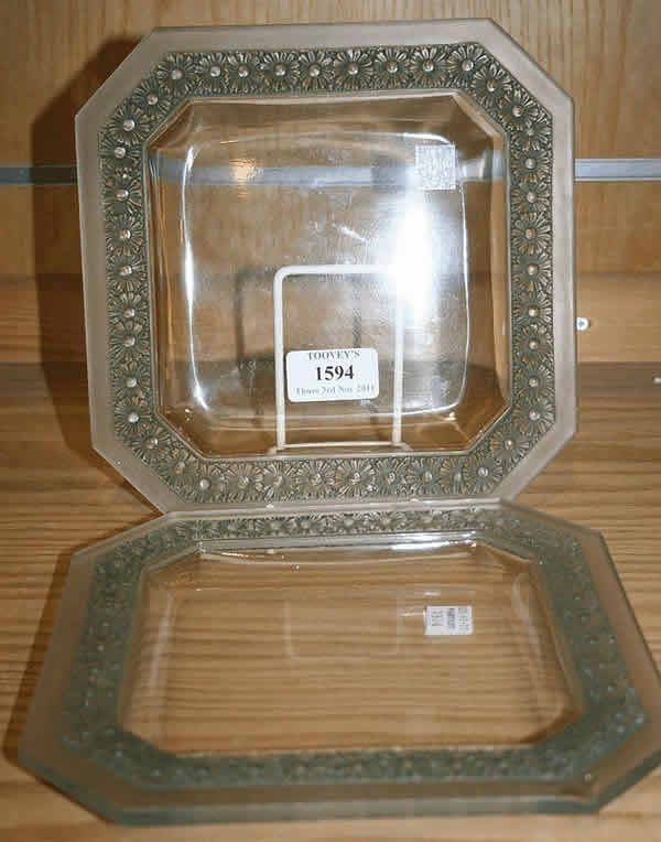 Rene Lalique Square Plate Paquerettes