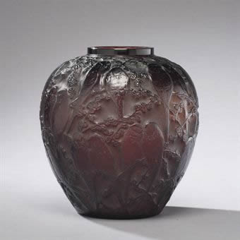 Rene Lalique Vase Perruches