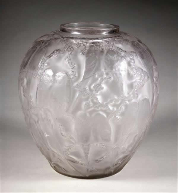 Rene Lalique Vase Perruches