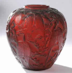 Rene Lalique Vase Perruches