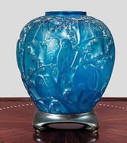 Rene Lalique Vase Perruches