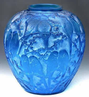 Rene Lalique Vase Perruches