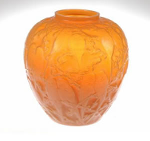 Rene Lalique Vase Perruches