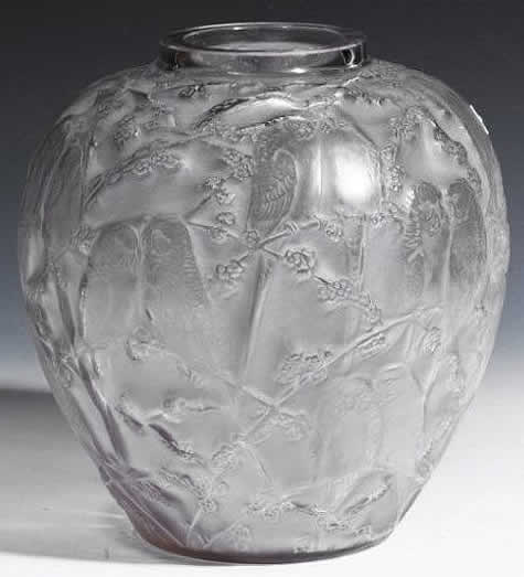 Rene Lalique Vase Perruches