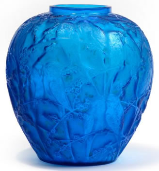 Rene Lalique Vase Perruches