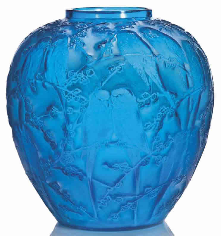 Rene Lalique Vase Perruches