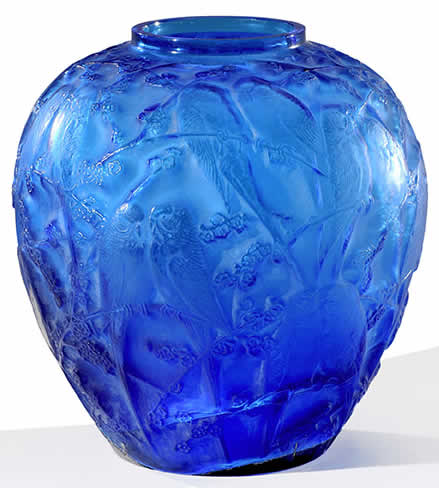 Rene Lalique Vase Perruches