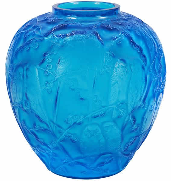 Rene Lalique Vase Perruches
