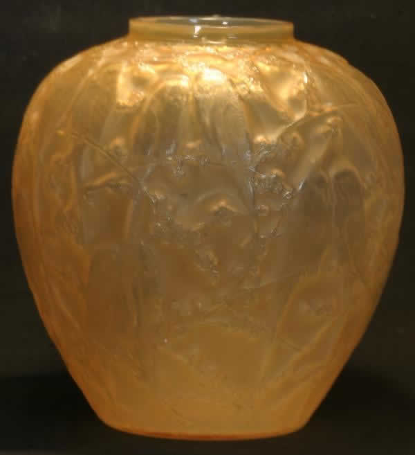 Rene Lalique Vase Perruches