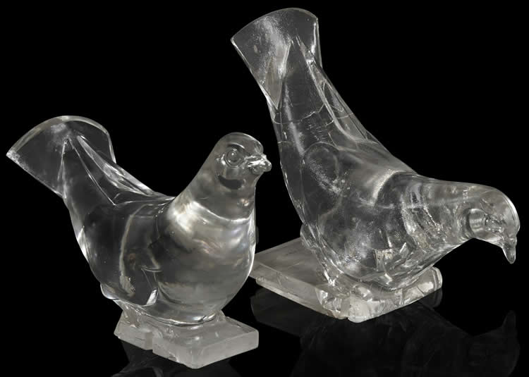 Rene Lalique Fountain Element Pigeon-2