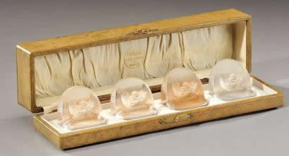 Rene Lalique Menu Holder Pinsons