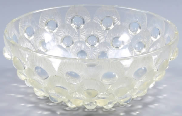Rene Lalique Bowl Plumes De Paon