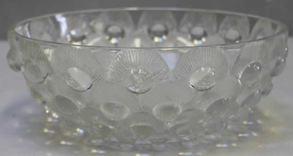 Rene Lalique Bowl Plumes De Paon