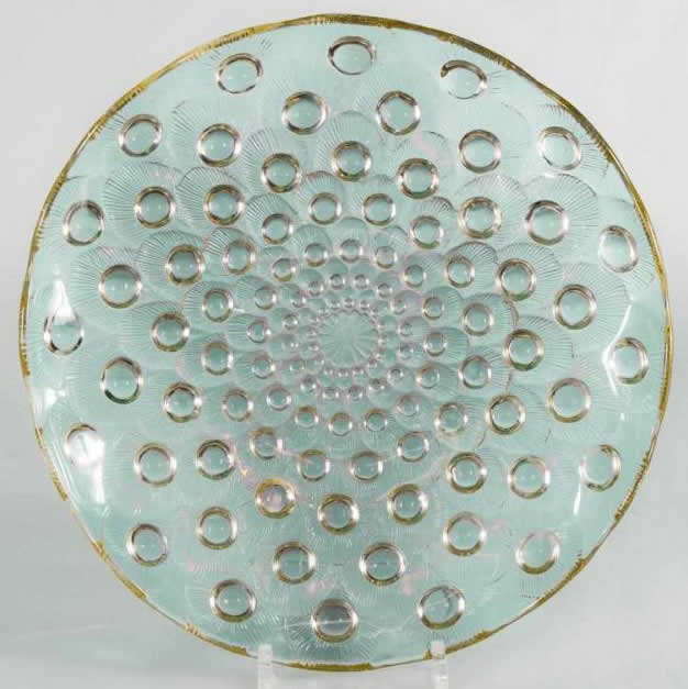 Rene Lalique Plate Plumes De Paon