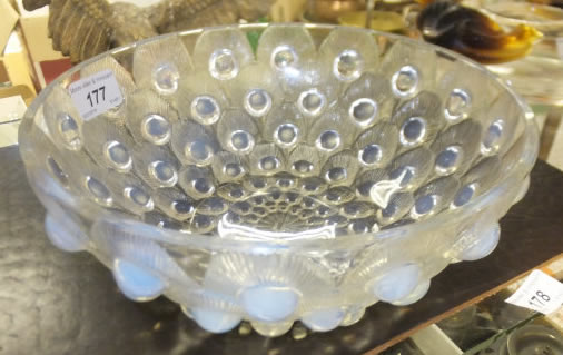 Rene Lalique Bowl Plumes De Paon