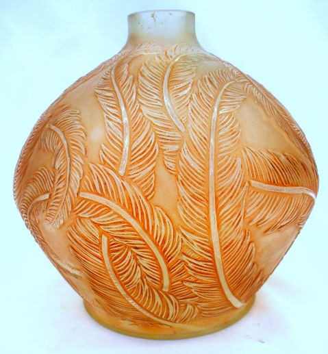 Rene Lalique Vase Plumes