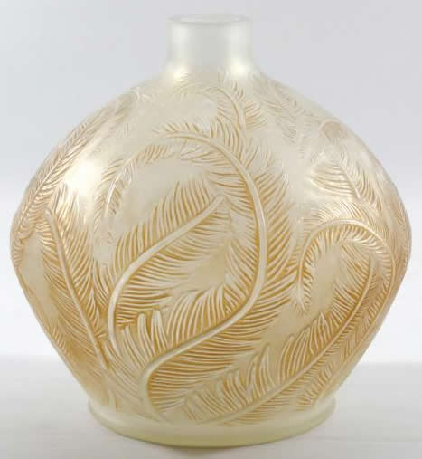 Rene Lalique Vase Plumes