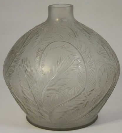 Rene Lalique Vase Plumes